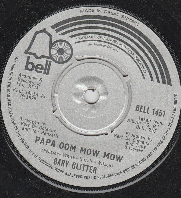 Gary Glitter : Papa Oom Mow Mow (7", Single)