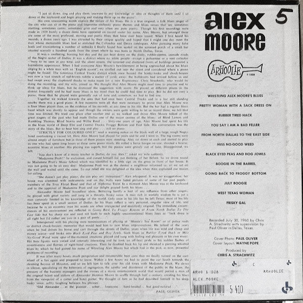 Alex Moore : Alex Moore (LP, RE)