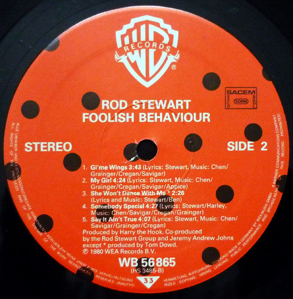 Rod Stewart : Foolish Behaviour (LP, Album)