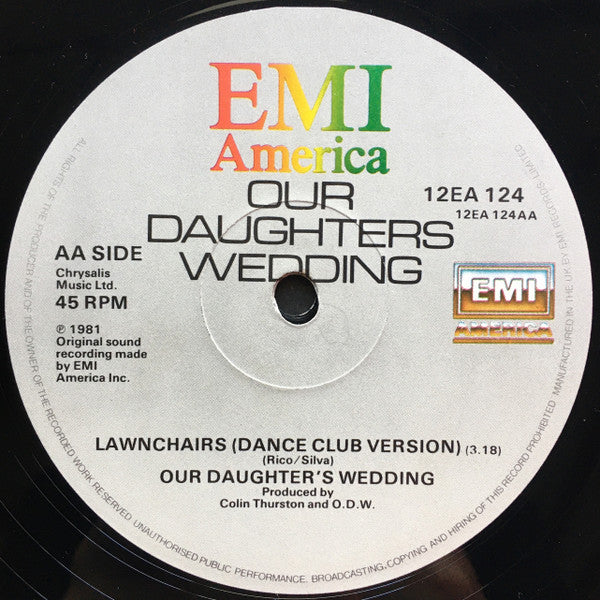 Our Daughter's Wedding : Lawnchairs / Airline (12")