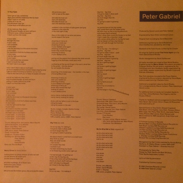 Peter Gabriel : So (LP, Album, RE)