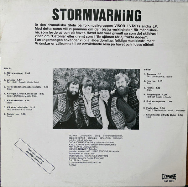 Visor I Väst : Stormvarning (LP, Album)