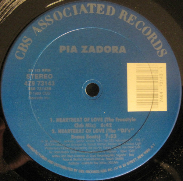 Pia Zadora : Heartbeat Of Love (12")