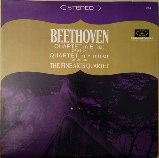 Ludwig Van Beethoven, The Fine Arts Quartet : Quartet In E Flat Opus 74 / Quartet In F Minor Opus 95 (LP)