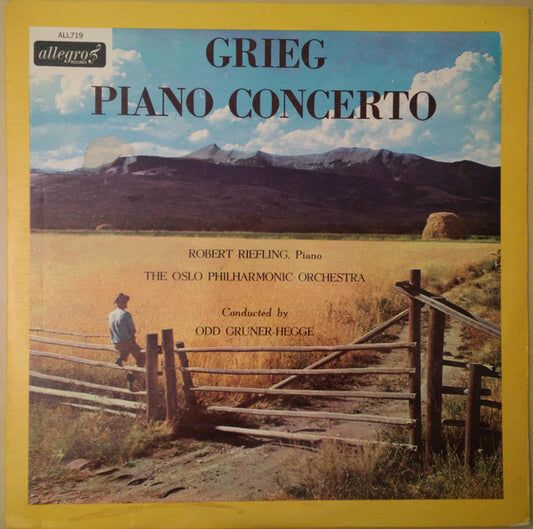 Edvard Grieg - Robert Riefling - Oslo Filharmoniske Orkester - Odd Grüner-Hegge : Piano Concerto (LP)