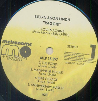 Björn J:son Lindh : Raggie (LP, Album, MP)