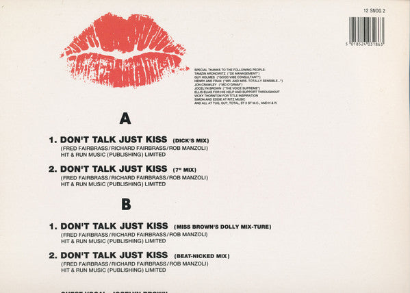 Right Said Fred : Don't Talk Just Kiss (12")