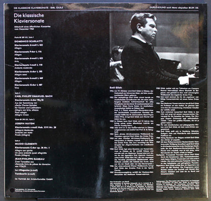 Emil Gilels, Jean-Philippe Rameau, Domenico Scarlatti, Carl Philipp Emanuel Bach, Muzio Clementi, Joseph Haydn : Die Klassische Klaviersonate (2xLP, Album)