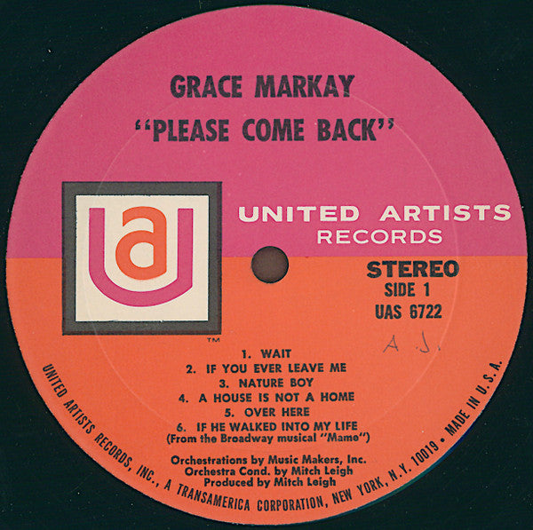 Grace Markay : Please Come Back (LP, Album)