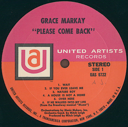 Grace Markay : Please Come Back (LP, Album)