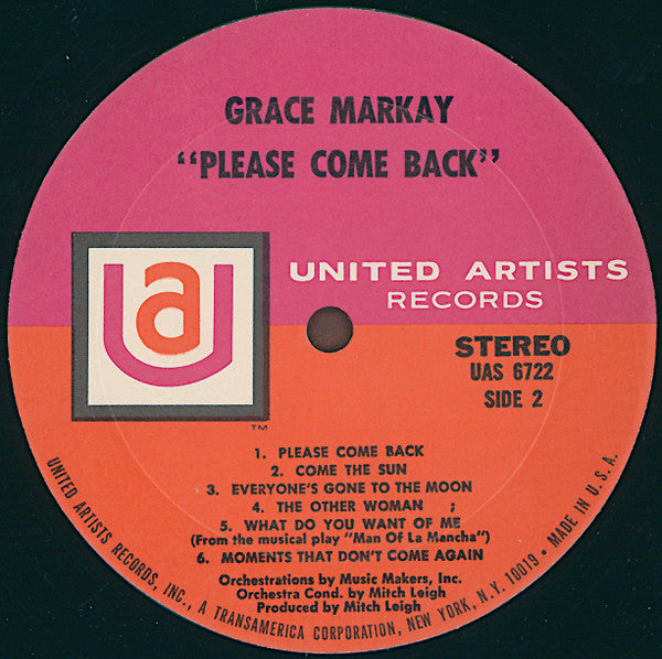 Grace Markay : Please Come Back (LP, Album)