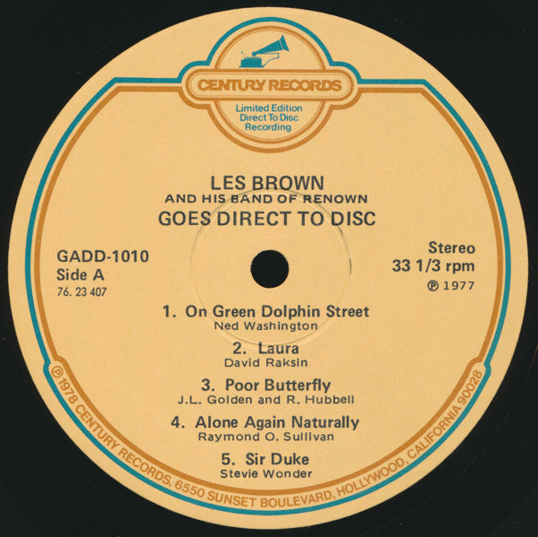 Les Brown And His Band Of Renown : Goes Direct To Disc (LP, Album, Ltd, Gat)