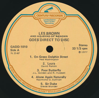 Les Brown And His Band Of Renown : Goes Direct To Disc (LP, Album, Ltd, Gat)