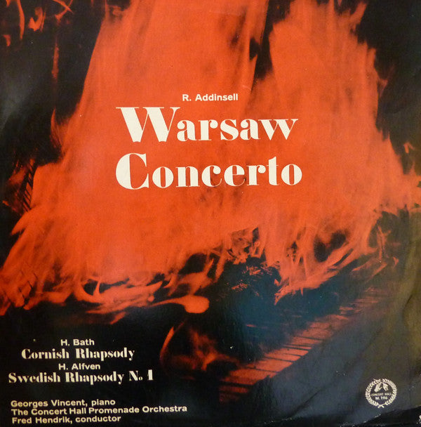 Richard Addinsell – Georges Vincent, The Concert Hall Promenade Orchestra, Fred Hendrik : Warsaw Concerto (10", Mono)