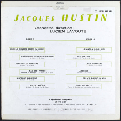 Jacques Hustin : Quand Je M'endors Contre Ta Bouche ... (LP, Album)