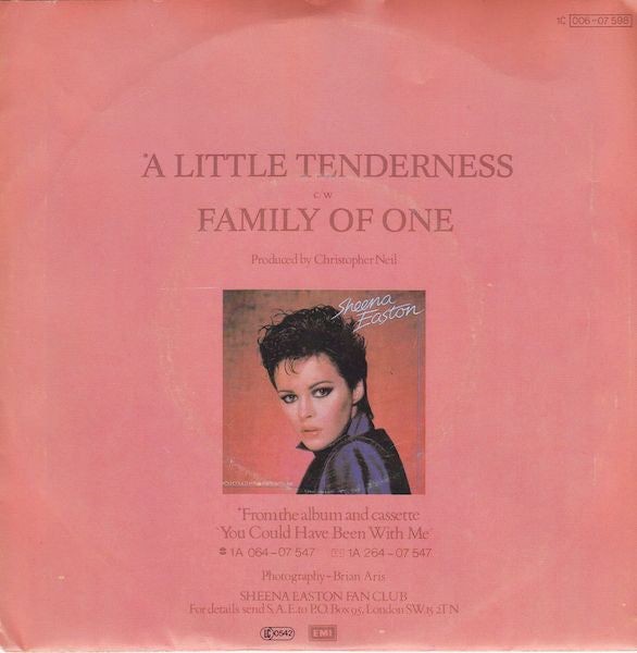 Sheena Easton : A Little Tenderness (7", Single)