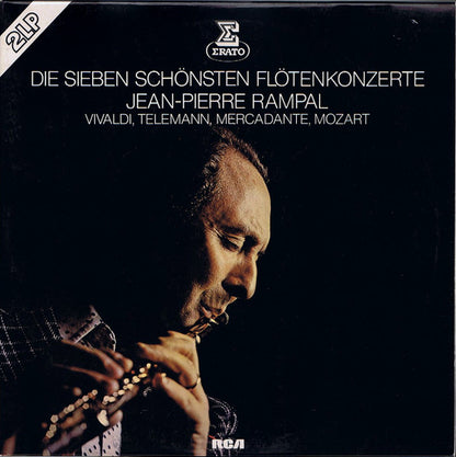 Antonio Vivaldi, Georg Philipp Telemann, Giuseppe Saverio Mercadante, Wolfgang Amadeus Mozart, Jean-Pierre Rampal : Die Sieben Schönsten Flötenkonzerte (2xLP, Comp)