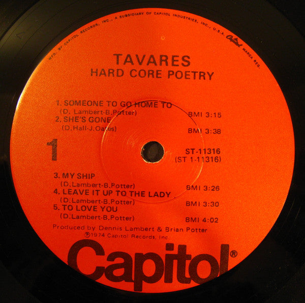 Tavares : Hard Core Poetry (LP, Album, Win)