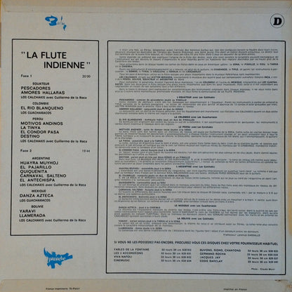 Los Calchakis Avec Guillermo De La Roca, Los Guacharacos : La Flute Indienne (LP, RE)