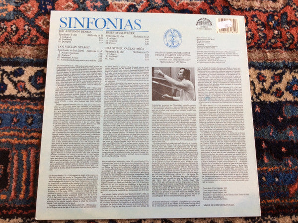 Georg Anton Benda, Jan Václav Antonín Stamic, Josef Mysliveček, František Václav Míča : Sinfonias (LP, Album, RP)