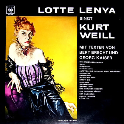 Lotte Lenya : Lotte Lenya Singt Kurt Weill (LP, RE)