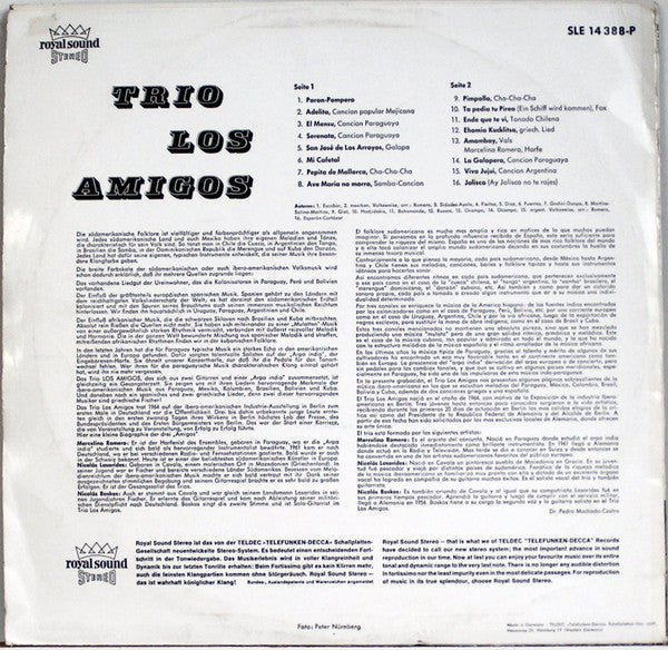 Trio Los Amigos : Trio Los Amigos (LP, Album)