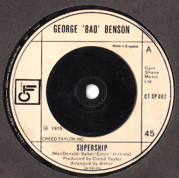 George Benson : Supership (7", Single)