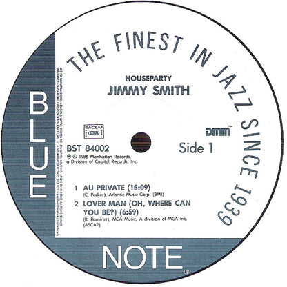 Jimmy Smith : House Party (LP, Album, RE, DMM)