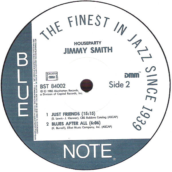 Jimmy Smith : House Party (LP, Album, RE, DMM)