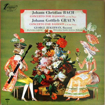 Johann Christian Bach, Johann Gottlieb Graun, George Zukerman : Concerto For Bassoon In E Flat Major / Concerto For Bassoon In B Flat Major (LP)