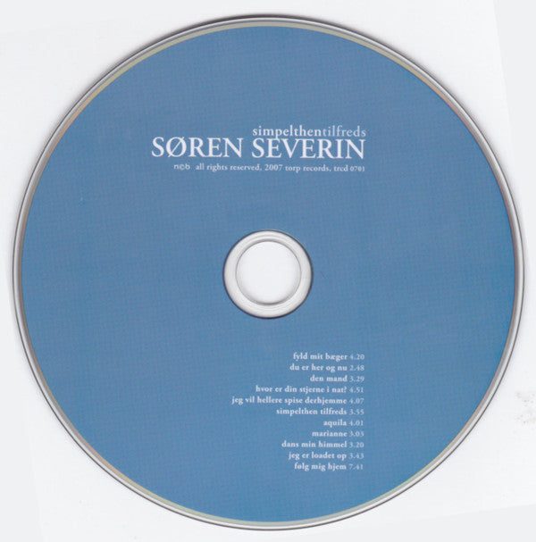 Søren Severin : Simpelthen Tilfreds (CD, Album)