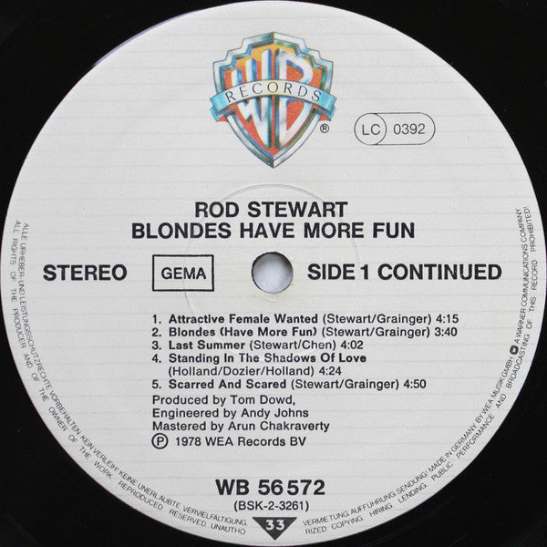 Rod Stewart : Blondes Have More Fun (LP, Album, RP, Gat)