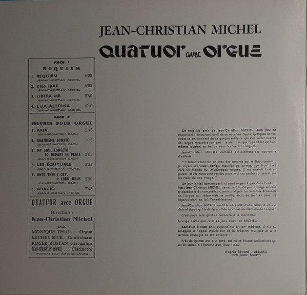 Jean-Christian Michel : Requiem / Musique Sacrée (2xLP, Album, RE)