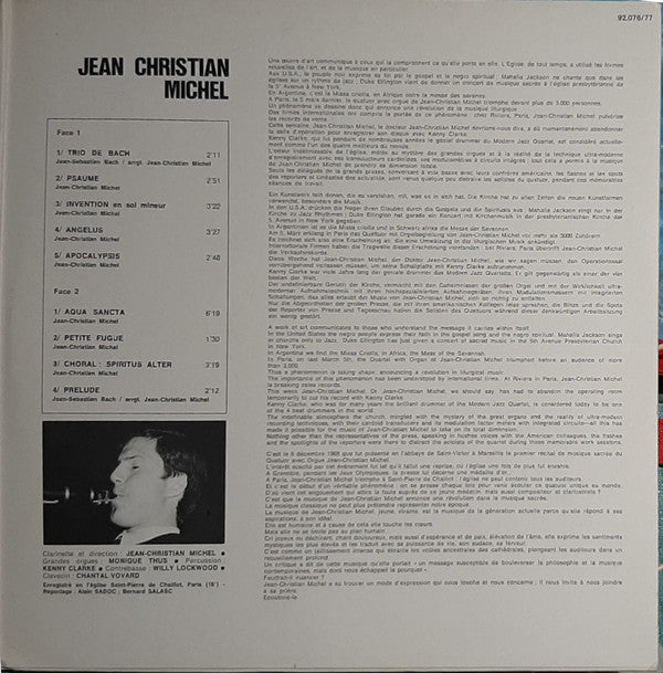 Jean-Christian Michel : Requiem / Musique Sacrée (2xLP, Album, RE)