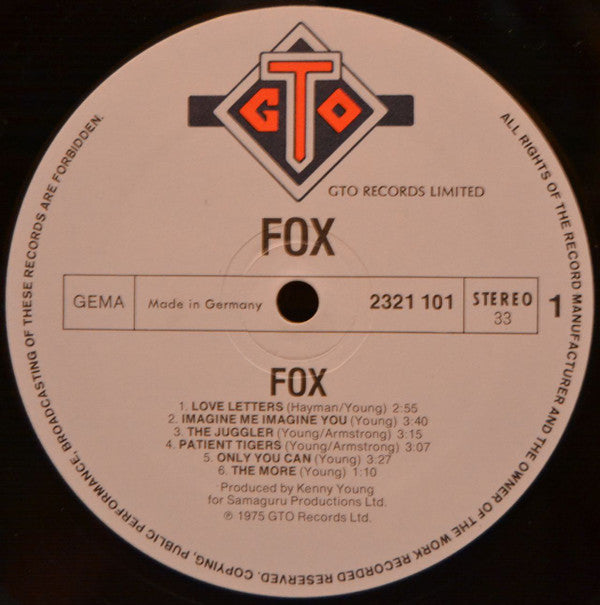 Fox (3) : Fox (LP, Album)